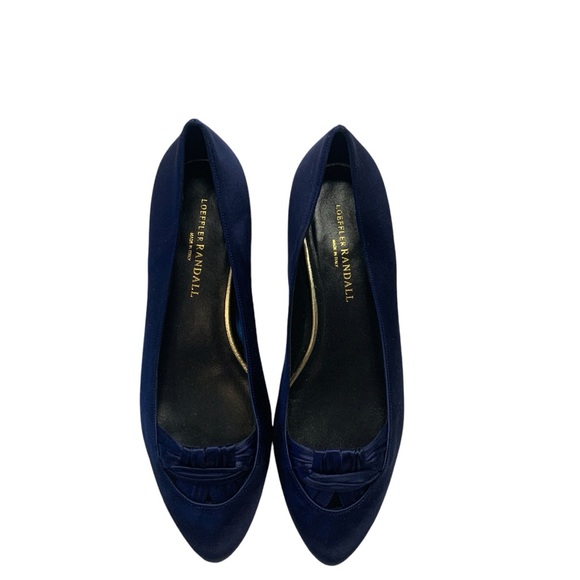 Loeffler Randall Made in Italy Blue Satin Flats Womens Size 7.5 - Picture 4 of 10